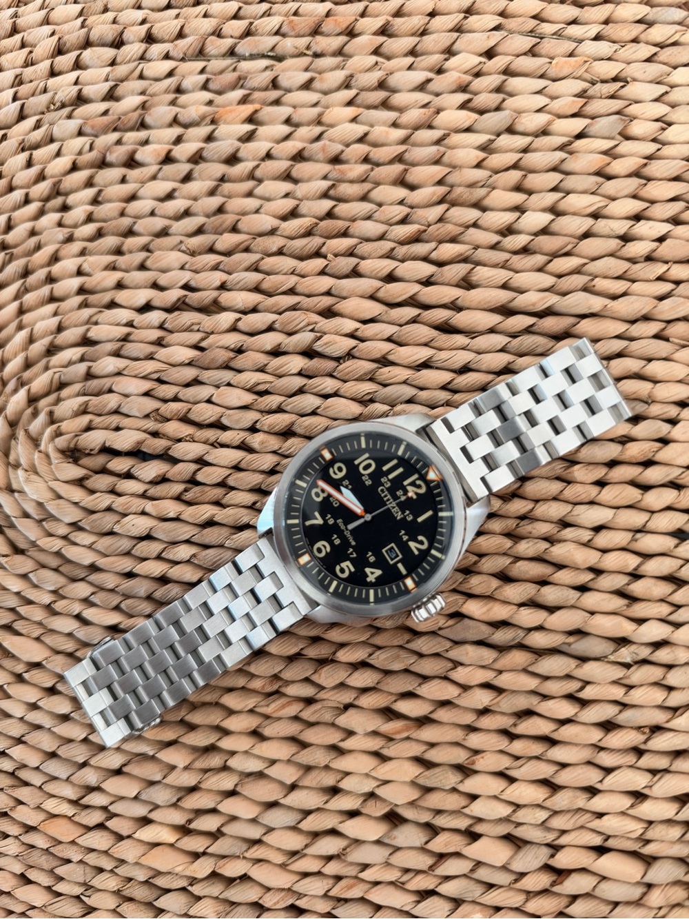 Citizen Men's Stainless Steel Watch with Black Dial